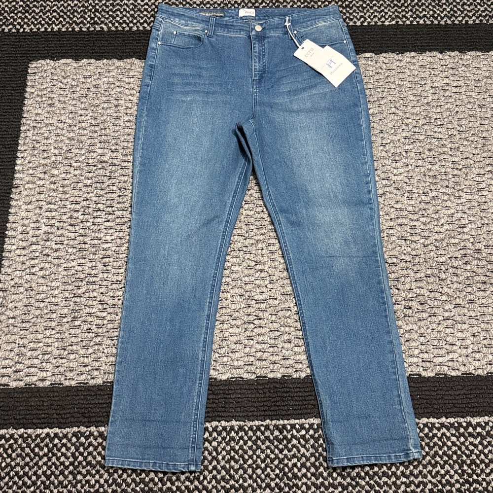 Ecru Denim Abbott Slouchy Jeans Women’s 29 High Rise Straight Stretch Casual NWT